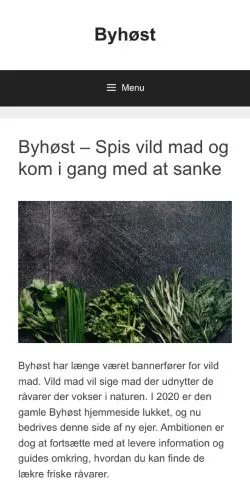 Aperçu du site Byhøst, média de Danemark pour articles sponsorisés