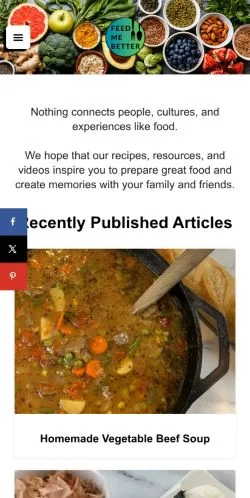 Podgląd witryny FeedMeBetter, medium z kraju Stany Zjednoczone do artykułów sponsorowanych