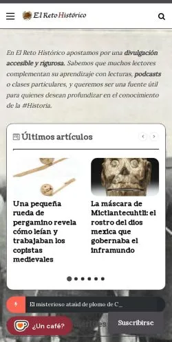 Anteprima del sito El Reto Histórico, media di Spagna per articoli sponsorizzati