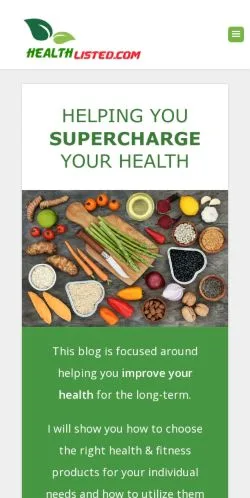 Anteprima del sito Health Listed, media di Stati Uniti per articoli sponsorizzati