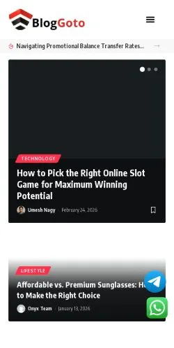 Anteprima del sito BlogGoto, media di Stati Uniti per articoli sponsorizzati