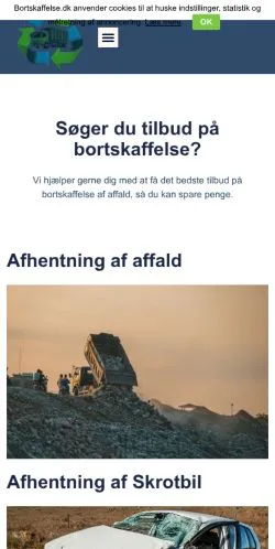Preview of the Bortskaffelse website, a media outlet in Denmark for sponsored articles