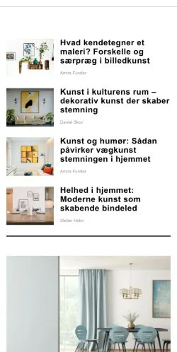 Podgląd witryny designtilhjem.dk, medium z kraju Dania do artykułów sponsorowanych