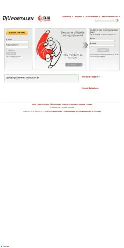 Podgląd witryny DJU Portalen, medium z kraju Dania do artykułów sponsorowanych