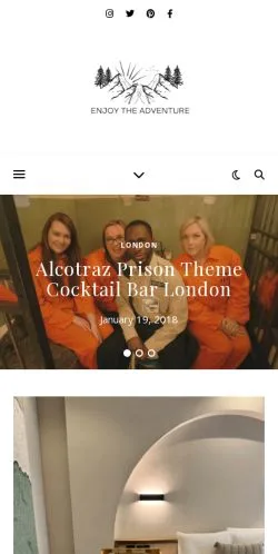 Anteprima del sito Enjoy The Adventure, media di Regno Unito per articoli sponsorizzati