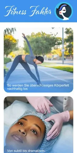 スポンサード記事向けのドイツメディア、Fitness Faktorのサイトプレビュー