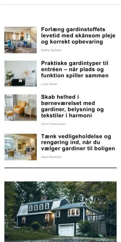 Pré-visualização do site gardinguides.dk, meio de Dinamarca para artigos patrocinados
