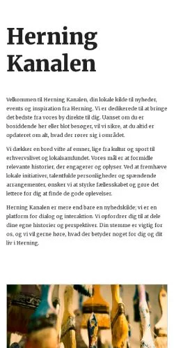 Anteprima del sito herningkanalen.dk, media di Danimarca per articoli sponsorizzati