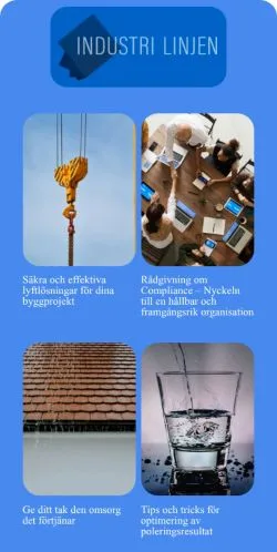 Anteprima del sito Industri Linjen, media di Svezia per articoli sponsorizzati