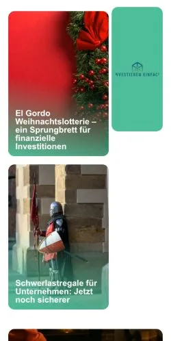 스폰서 기사용 독일 매체 Investieren einfach 사이트 미리보기