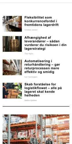Aperçu du site lagerchef.dk, média de Danemark pour articles sponsorisés