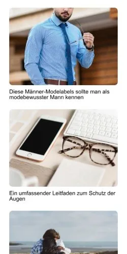 Forhåndsvisning av nettstedet Mode Hero, medium fra Tyskland for sponsede artikler