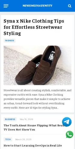 Podgląd witryny NewsMediaIdentity, medium z kraju Stany Zjednoczone do artykułów sponsorowanych
