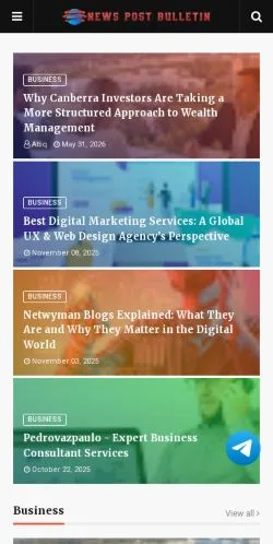 스폰서 기사용 미국 매체 NewsPostBulletin 사이트 미리보기