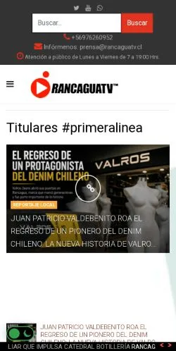 Anteprima del sito RancaguaTV, media di Spagna per articoli sponsorizzati