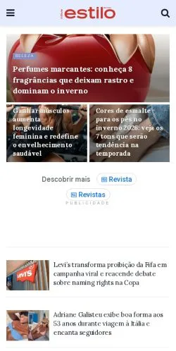 Anteprima del sito Revista Estilo, media di Brasile per articoli sponsorizzati