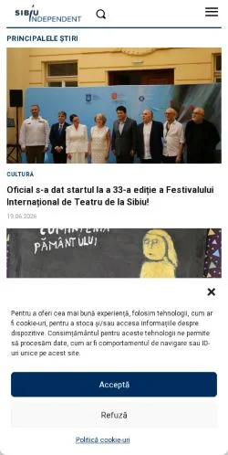 Podgląd witryny Sibiu Independent, medium z kraju Rumunia do artykułów sponsorowanych