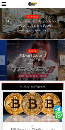 Anteprima del sito TechSportsNews, media di Stati Uniti per articoli sponsorizzati