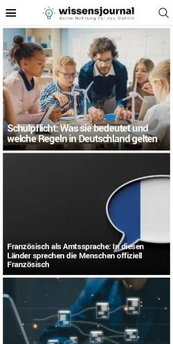 Anteprima del sito Wissensjournal, media di Germania per articoli sponsorizzati