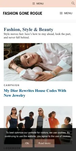 Anteprima del sito Fashion Gone Rogue, media di Stati Uniti per articoli sponsorizzati