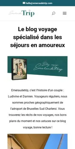 Preview of the Emeraude Trip website, a media outlet in France for sponsored articles