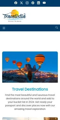 Anteprima del sito Travelistia Blog, media di Stati Uniti per articoli sponsorizzati
