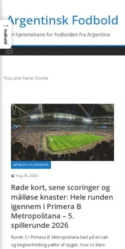Anteprima del sito Argentinsk Fodbold, media di Danimarca per articoli sponsorizzati