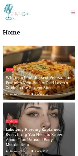 Voorbeeld van de site AutisticBaker, medium uit Verenigde Staten voor gesponsorde artikelen