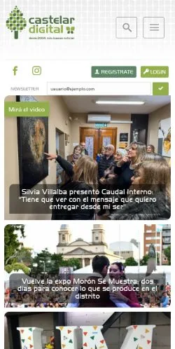 Podgląd witryny Castelar Digital, medium z kraju Argentyna do artykułów sponsorowanych