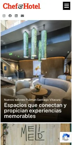 Anteprima del sito Chef & Hotel, media di Spagna per articoli sponsorizzati