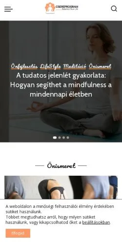 Pré-visualização do site Csereprogam, meio de Hungria para artigos patrocinados