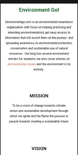 스폰서 기사용 미국 매체 Environment Go 사이트 미리보기