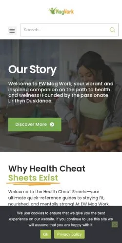 Preview of the Ew Mag Work website, a media outlet in United States for sponsored articles
