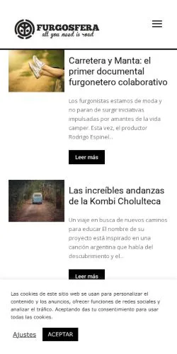 スポンサード記事向けのスペインメディア、Furgosferaのサイトプレビュー