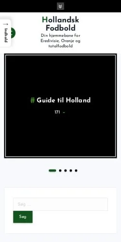 Anteprima del sito Hollandsk Fodbold, media di Danimarca per articoli sponsorizzati