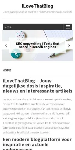 Vista previa del sitio iLoveThatBlog, medio de Países Bajos para artículos patrocinados