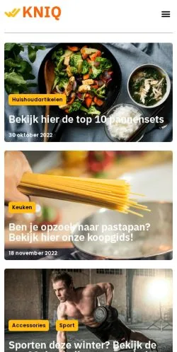 스폰서 기사용 네덜란드 매체 KNIQ 사이트 미리보기