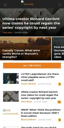 Vorschau der Website Massively Overpowered, Medium aus Vereinigte Staaten für gesponserte Artikel