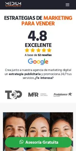 Förhandsvisning av webbplatsen Medium Multimedia, medium i Spanien för sponsrade artiklar