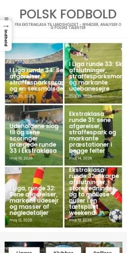 스폰서 기사용 덴마크 매체 Polsk Fodbold 사이트 미리보기