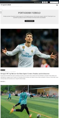 스폰서 기사용 덴마크 매체 Portugisisk Fodbold 사이트 미리보기