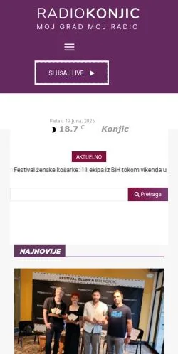 Anteprima del sito Radio Konjic, media di Bosnia ed Erzegovina per articoli sponsorizzati