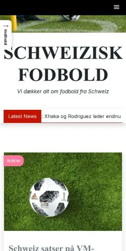 Anteprima del sito Schweizisk Fodbold, media di Danimarca per articoli sponsorizzati