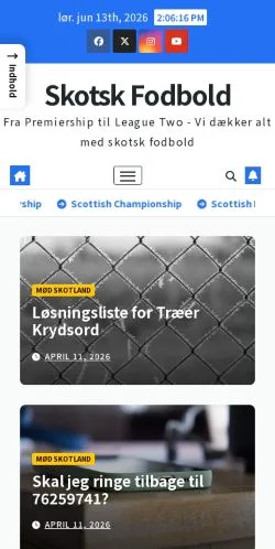 Anteprima del sito Skotsk Fodbold, media di Danimarca per articoli sponsorizzati