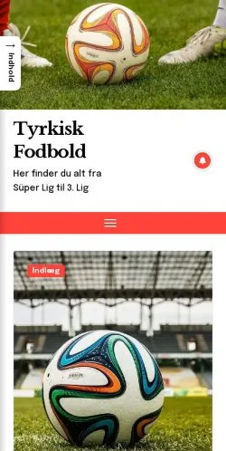 Anteprima del sito Tyrkisk Fodbold, media di Danimarca per articoli sponsorizzati