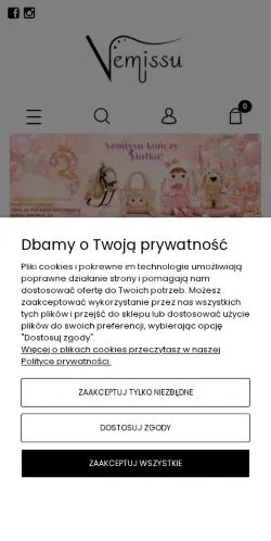 Anteprima del sito Vemissu Prezenty, media di Polonia per articoli sponsorizzati