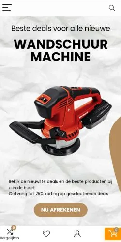 Anteprima del sito Wandschuurmachine, media di Paesi Bassi per articoli sponsorizzati
