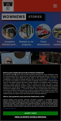 Podgląd witryny WOWbiz, medium z kraju Rumunia do artykułów sponsorowanych