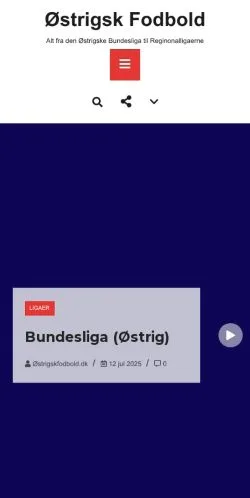 Anteprima del sito østrigskfodbold, media di Danimarca per articoli sponsorizzati