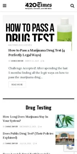 Anteprima del sito The 420 Times, media di Stati Uniti per articoli sponsorizzati